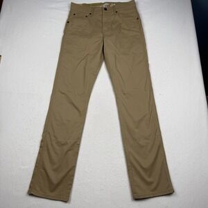 Wrangler Retro Pants Mens 31x34 Beige Slim Straight Stretch Khaki 5 Pocket